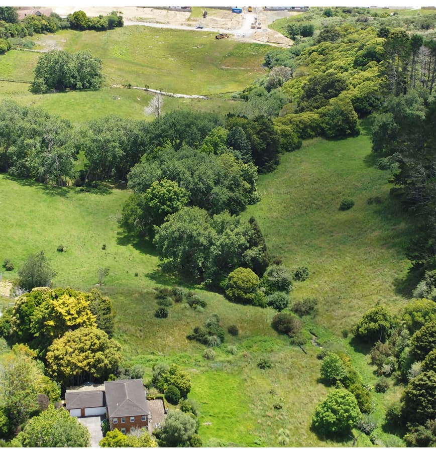 drone shot of Tuscany Estate